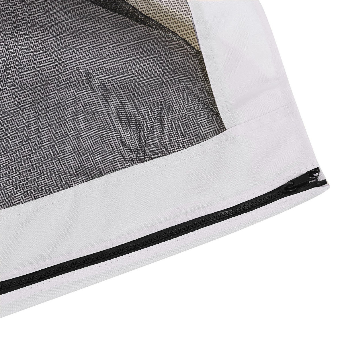 OUTSUNNY Moustiquaires pour tonnelle barnum pavillon de jardin 3 x 4 m - lot de 4 moustiquaires zippées + crochets d'attaches - polyester nylon