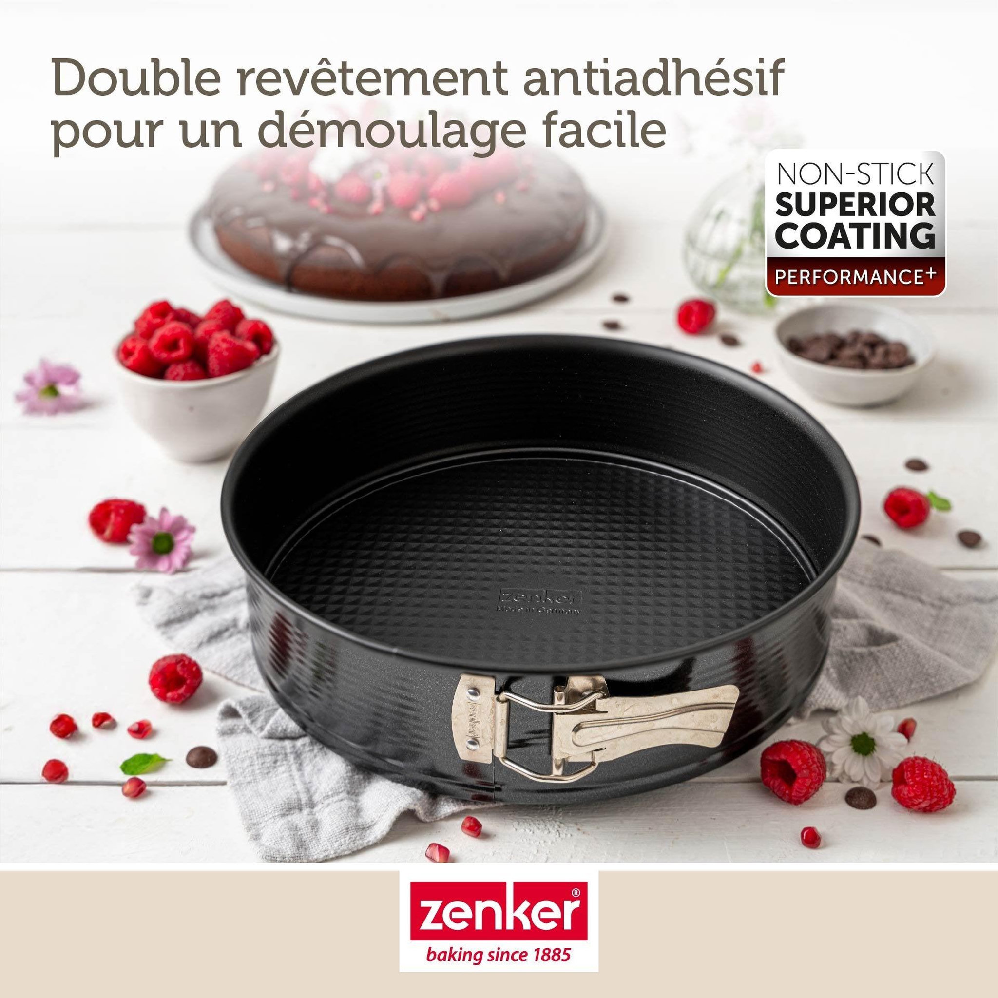Voir la diapositive 5 : ZENKER Moule à manqué à charnière 24 cm zenker perfectback+