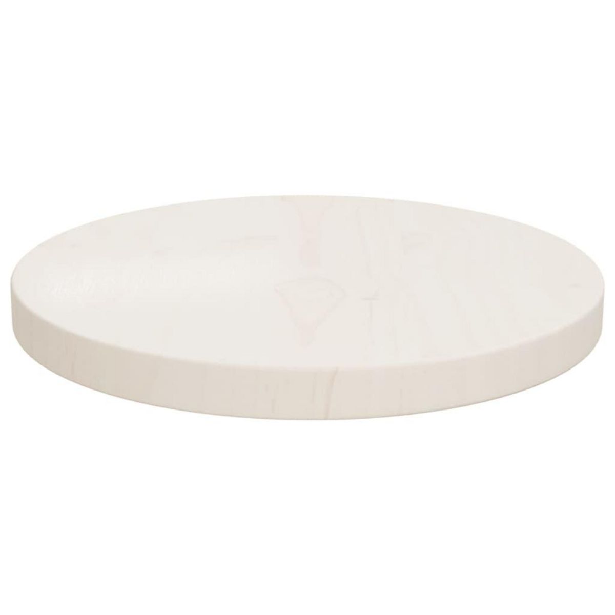 VIDAXL Dessus de table Blanc Ø30x2,5 cm Bois de pin massif