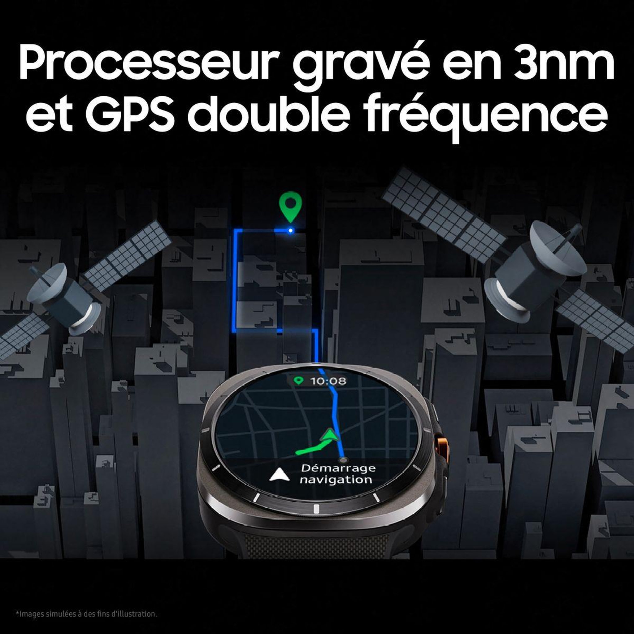 Voir la diapositive 4 : Samsung Montre connectée Galaxy Watch Ultra Argent Titane