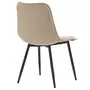 IDIMEX Lot de 2 chaises MALAGA avec revêtement en tissu coloris beige et structure en métal couleur bronze, chaise de salle à manger