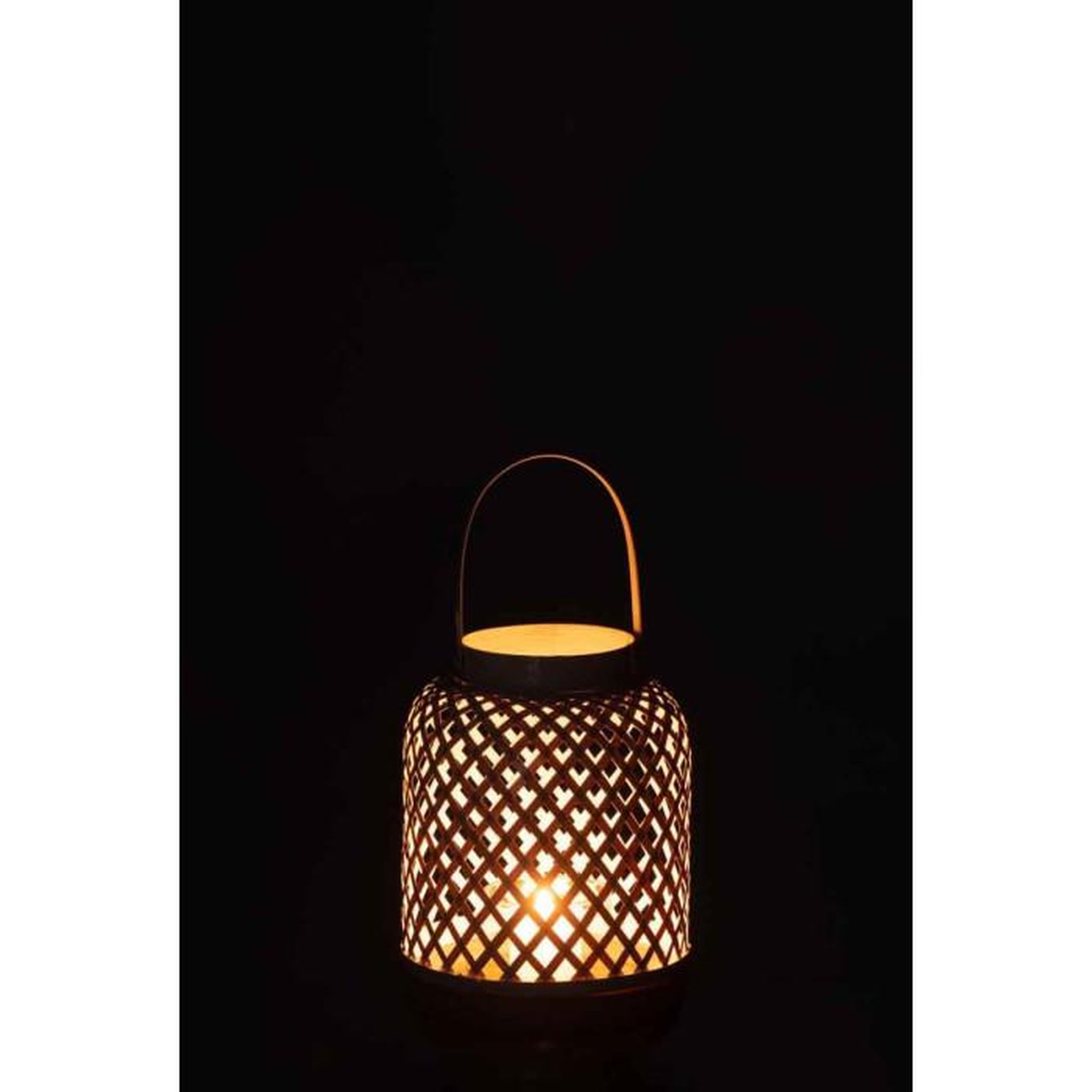 Voir la diapositive 4 : Paris Prix Lanterne Déco en Bambou  Evi  42cm Blanc