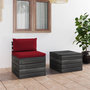 Voir la diapositive 1 : VIDAXL Salon palette de jardin 2 pcs avec coussins Bois de pin massif