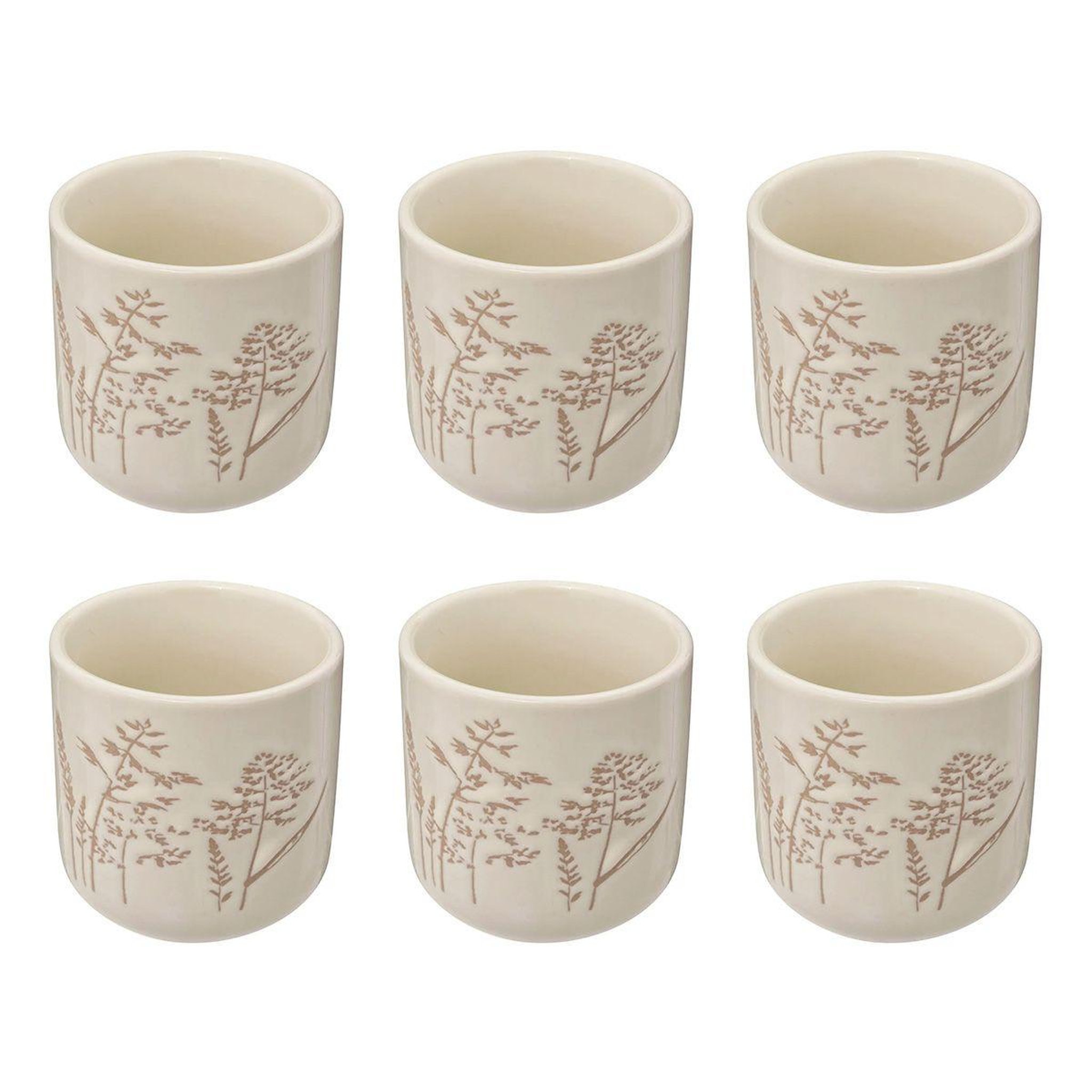 Voir la diapositive 1 : SECRET DE GOURMET Lot de 6 Tasses à Café en Céramique  Elsa  10cl Blanc