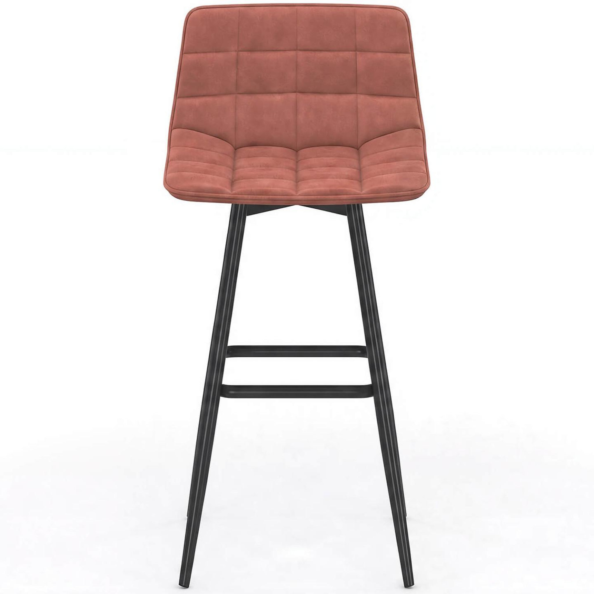 Voir la diapositive 3 : ID MARKET Lot de 4 tabourets de bar mady en velours mix color gris foncé, terracotta x2, beige