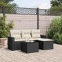 Voir la diapositive 1 : VIDAXL Salon de jardin 5 pcs avec coussins noir resine tressee