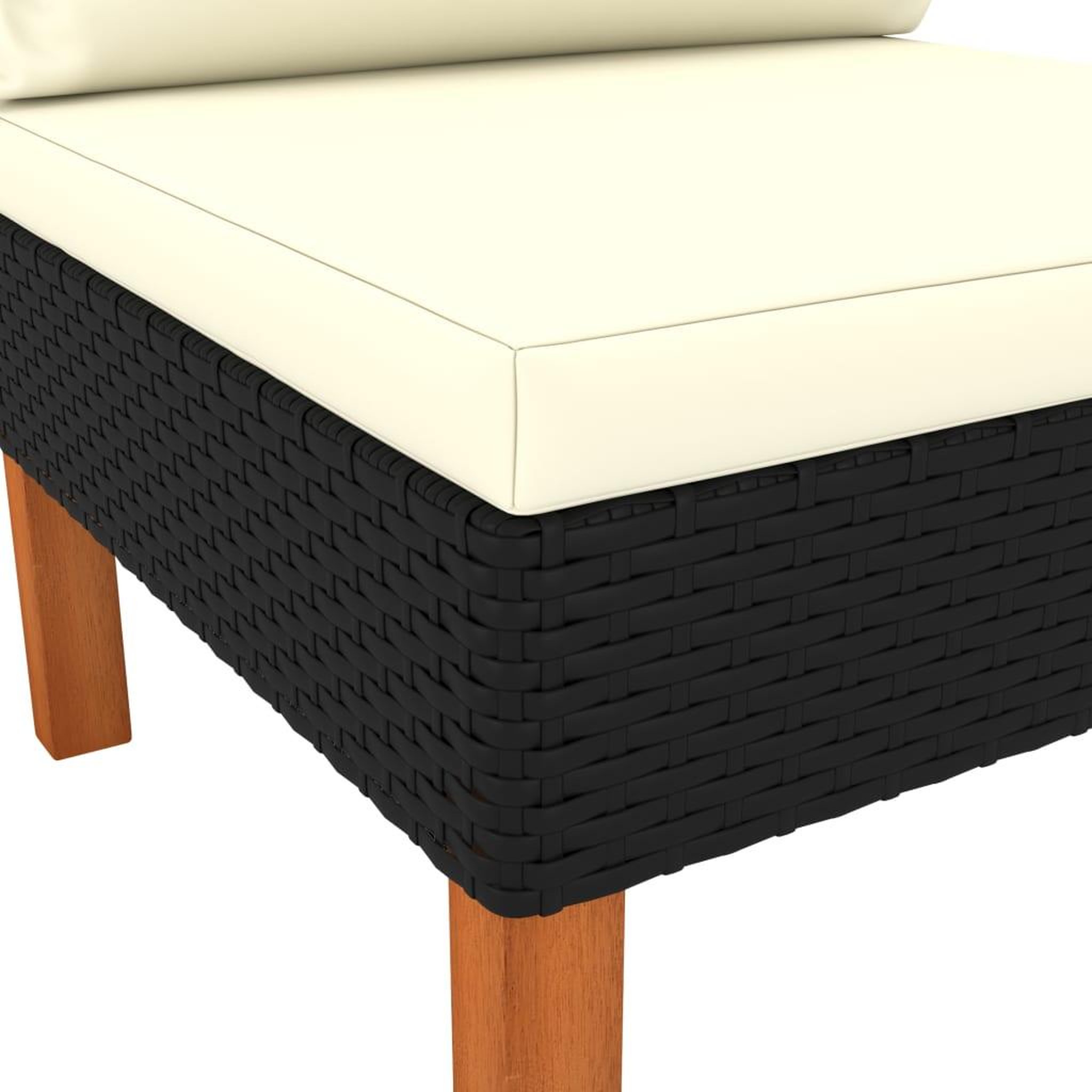 Voir la diapositive 5 : VIDAXL Canape central Resine tressee et bois d'eucalyptus massif