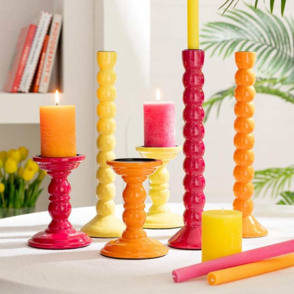 Paris Prix Bougeoir Design en Bois  Waldo  38cm Orange