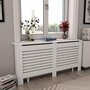 Voir la diapositive 1 : VIDAXL Cache-radiateurs 2 pcs Blanc 172x19x81,5 cm MDF