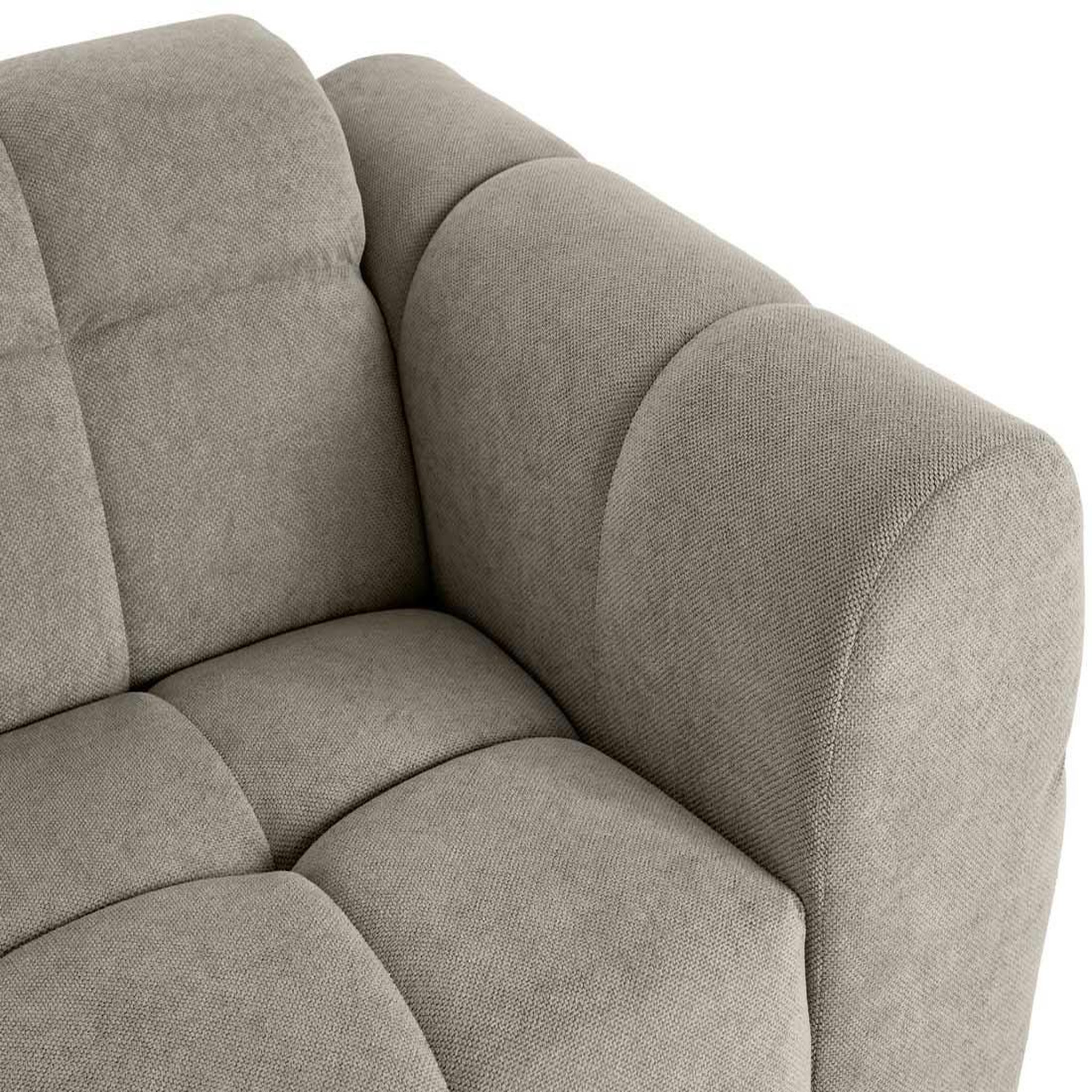 Voir la diapositive 6 : BEST MOBILIER Ray - canapé droit 2 places en tissu texturé