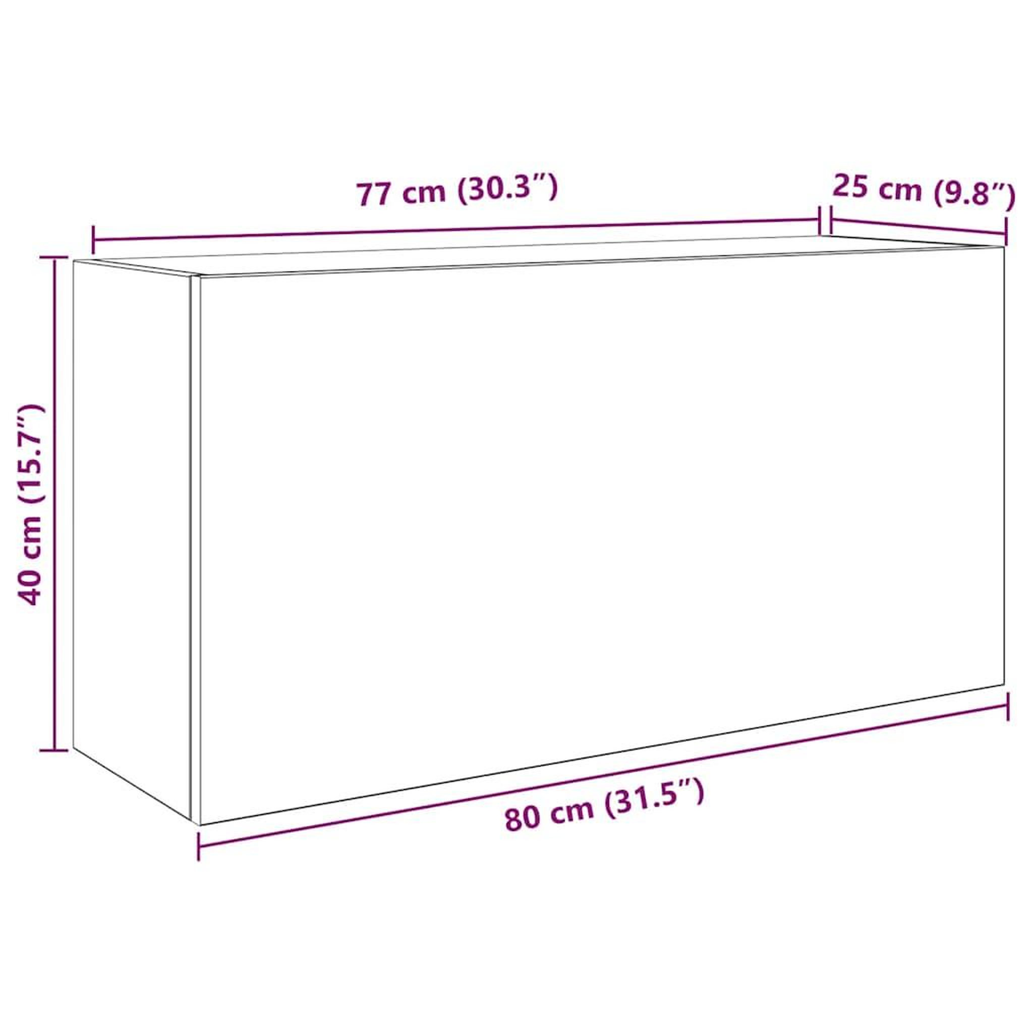 Voir la diapositive 6 : VIDAXL Armoire murale de bain chene fume 80x25x40 cm bois d'ingenierie