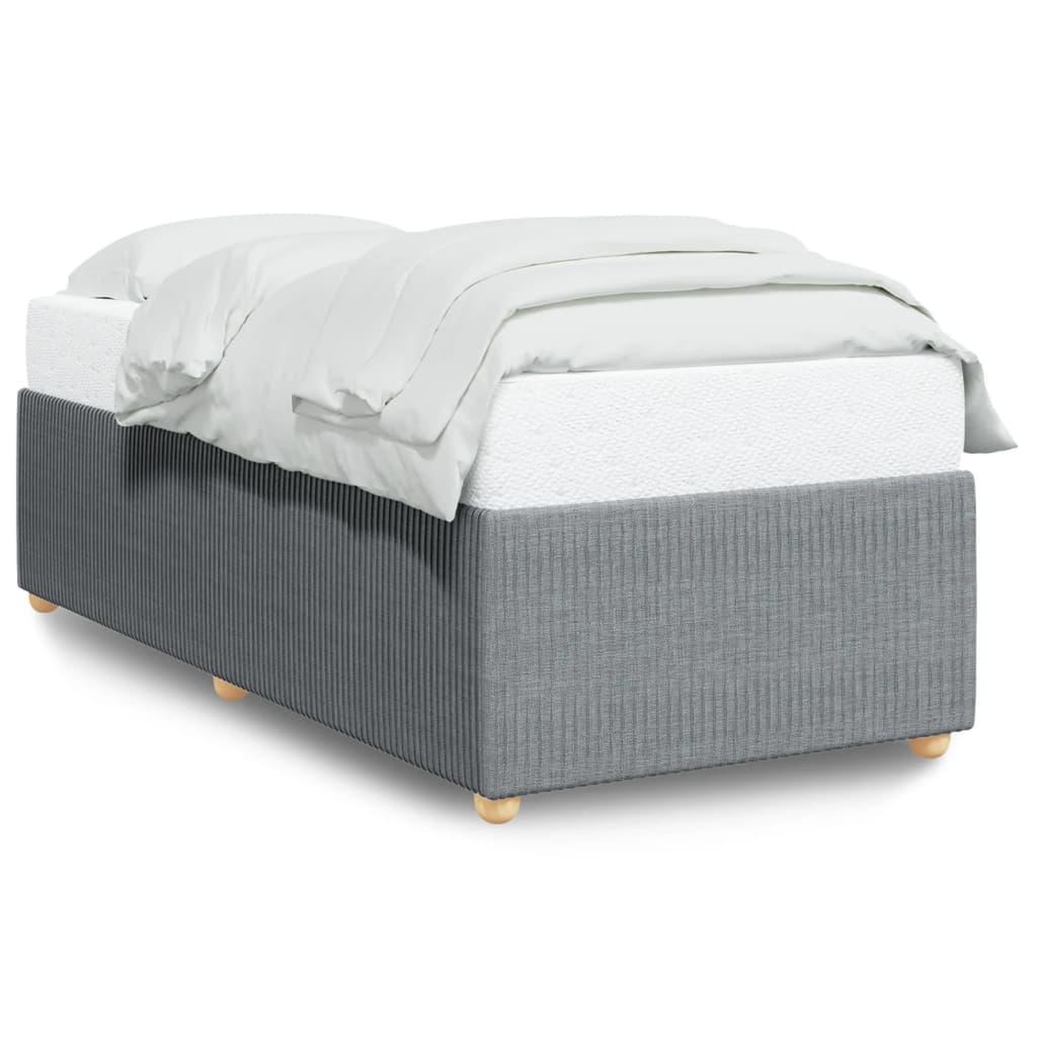 Voir la diapositive 2 : VIDAXL Cadre de lit sans matelas gris clair 80x200 cm tissu