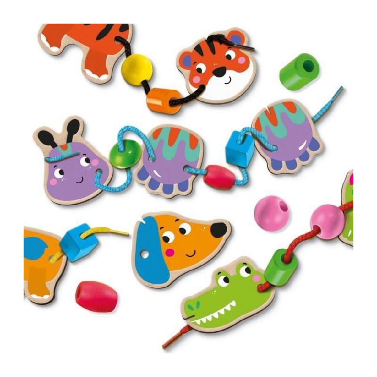 SES Creative Animaux a lacer avec perles - SES CREATIVE