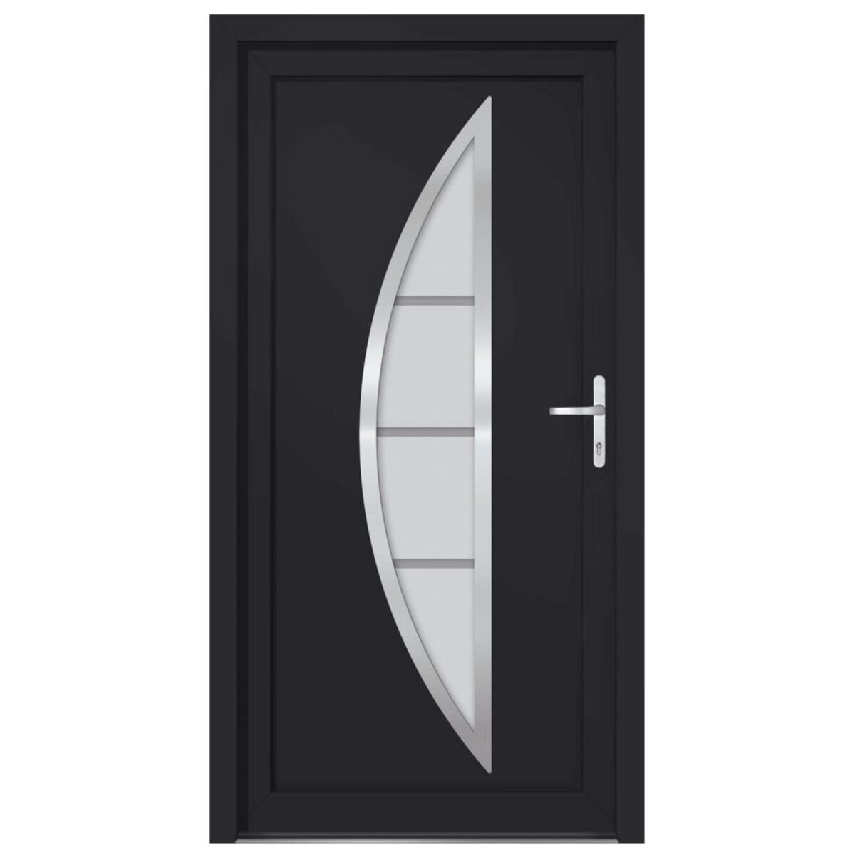 VIDAXL Porte d'entree anthracite 108x200 cm PVC