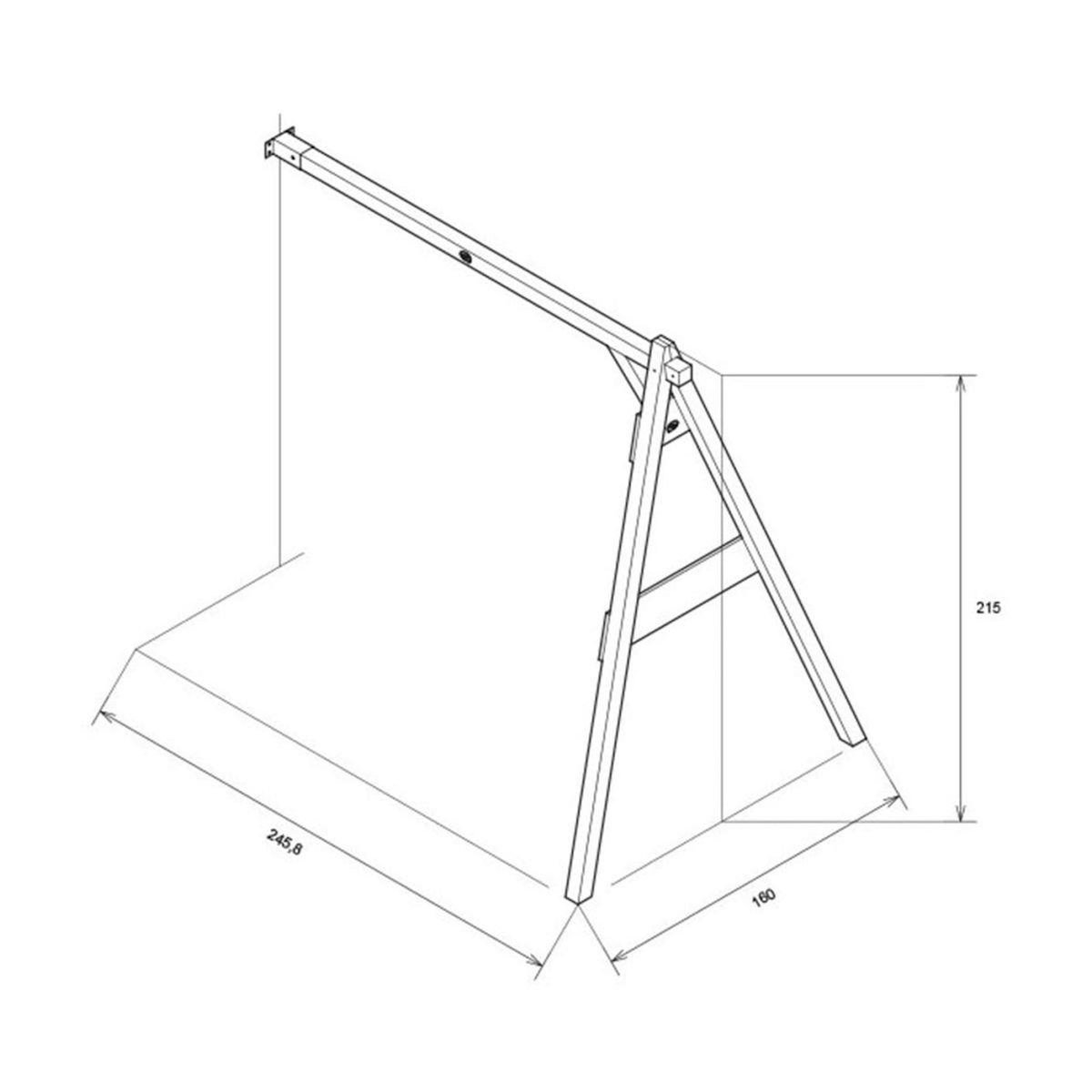 Axi House AXI Portique mural 2 agrès 160x171x207cm