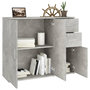 Voir la diapositive 4 : VIDAXL Buffet Gris beton 91x29,5x75 cm Bois d'ingenierie