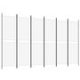 Voir la diapositive 2 : VIDAXL Cloison de separation 6 panneaux Blanc 300x180 cm Tissu