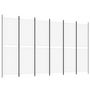 Voir la diapositive 2 : VIDAXL Cloison de separation 6 panneaux Blanc 300x180 cm Tissu