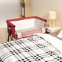 Voir la diapositive 1 : VIDAXL Lit pour bebe avec matelas Rouge Tissu de lin