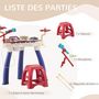 Voir la diapositive 6 : HOMCOM Jouet musical piano électronique batterie 2 en 1 - tabouret, micro et support - clavier 32 touches, effet lumineux, nombreux modes - PP multicolore