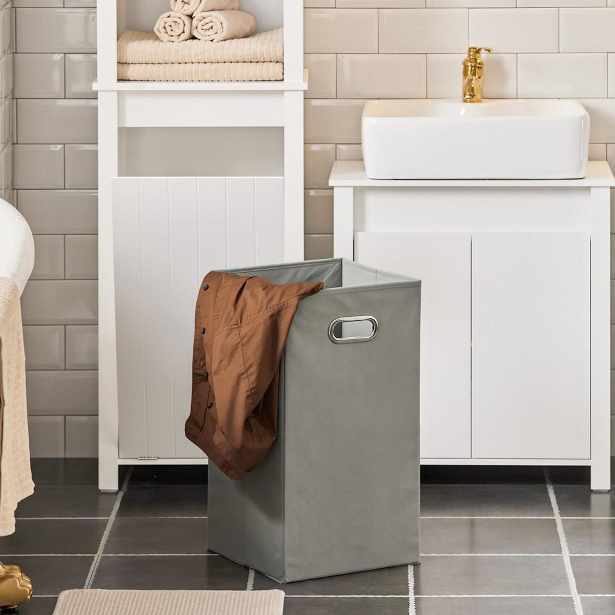 SOBUY SoBuy - Colonne De Salle De Bain à une porte - Blanc - 45x35x171cm - Minimaliste - BZR102-W