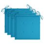 Voir la diapositive 3 : VIDAXL Chaises de jardin avec coussins lot de 4 Bois de teck solide