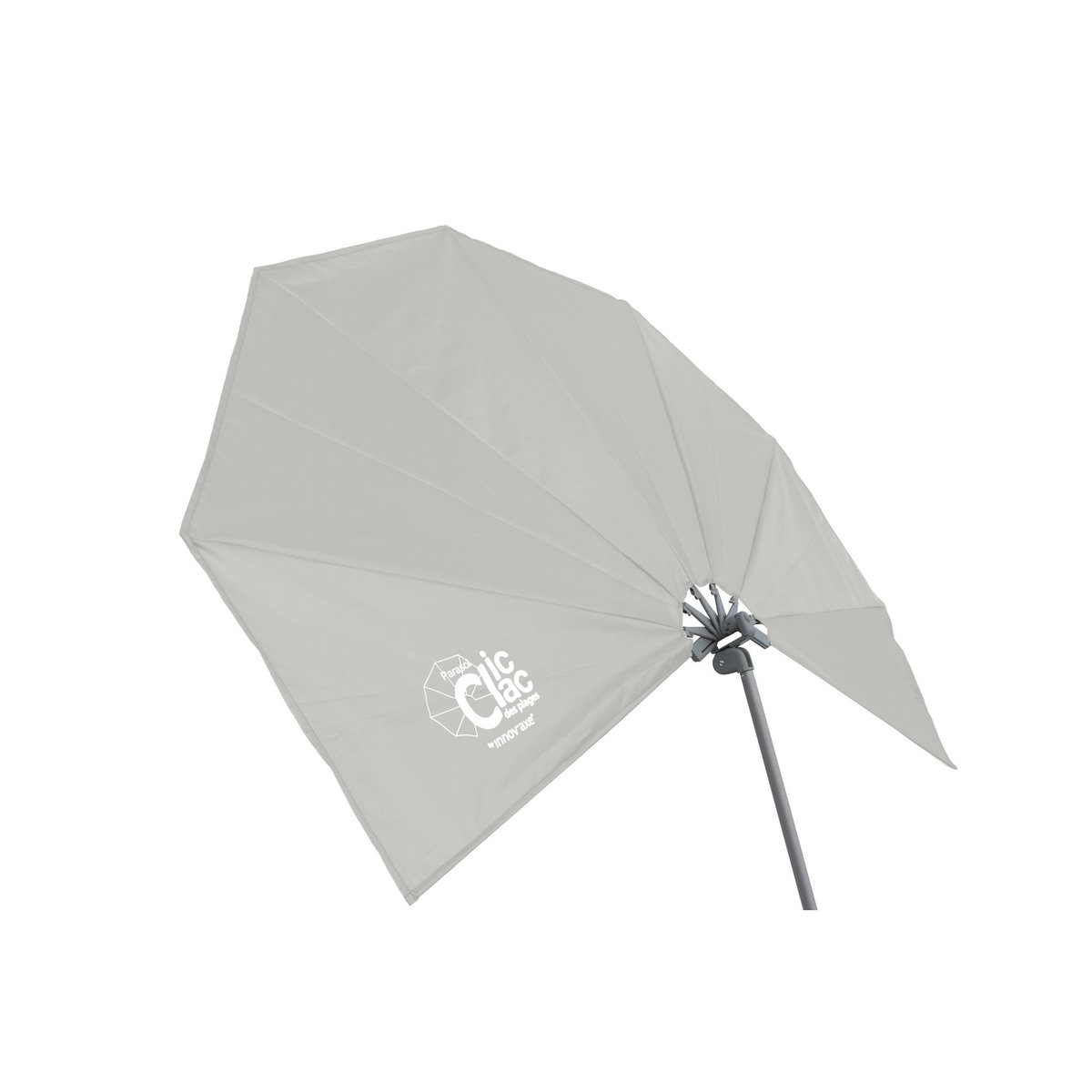 Clic Clac des Plages Parasol déporté gris diam 180 cm Clic Clac des plages