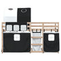 Voir la diapositive 5 : VIDAXL Lit superpose sans matelas 90x200 cm bois de pin massif