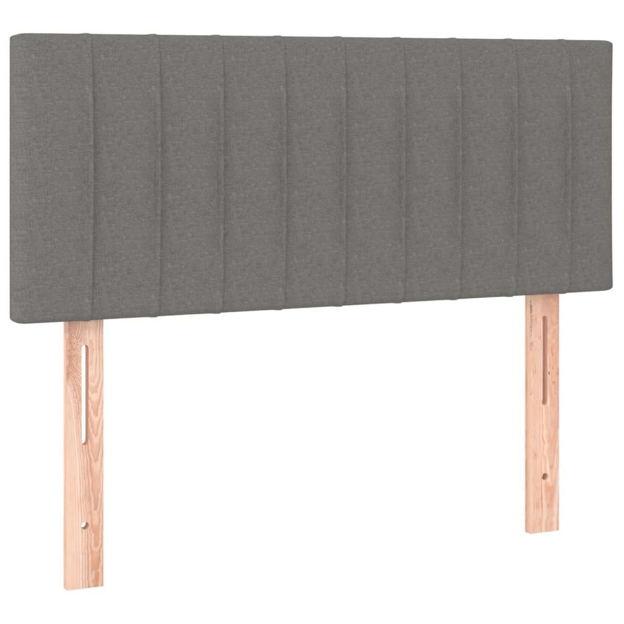 Voir la diapositive 2 : VIDAXL Tete de lit Gris fonce 100x5x78/88 cm Tissu