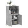 Voir la diapositive 4 : VIDAXL Buffet haut Gris beton 60x36x110 cm Bois d'ingenierie