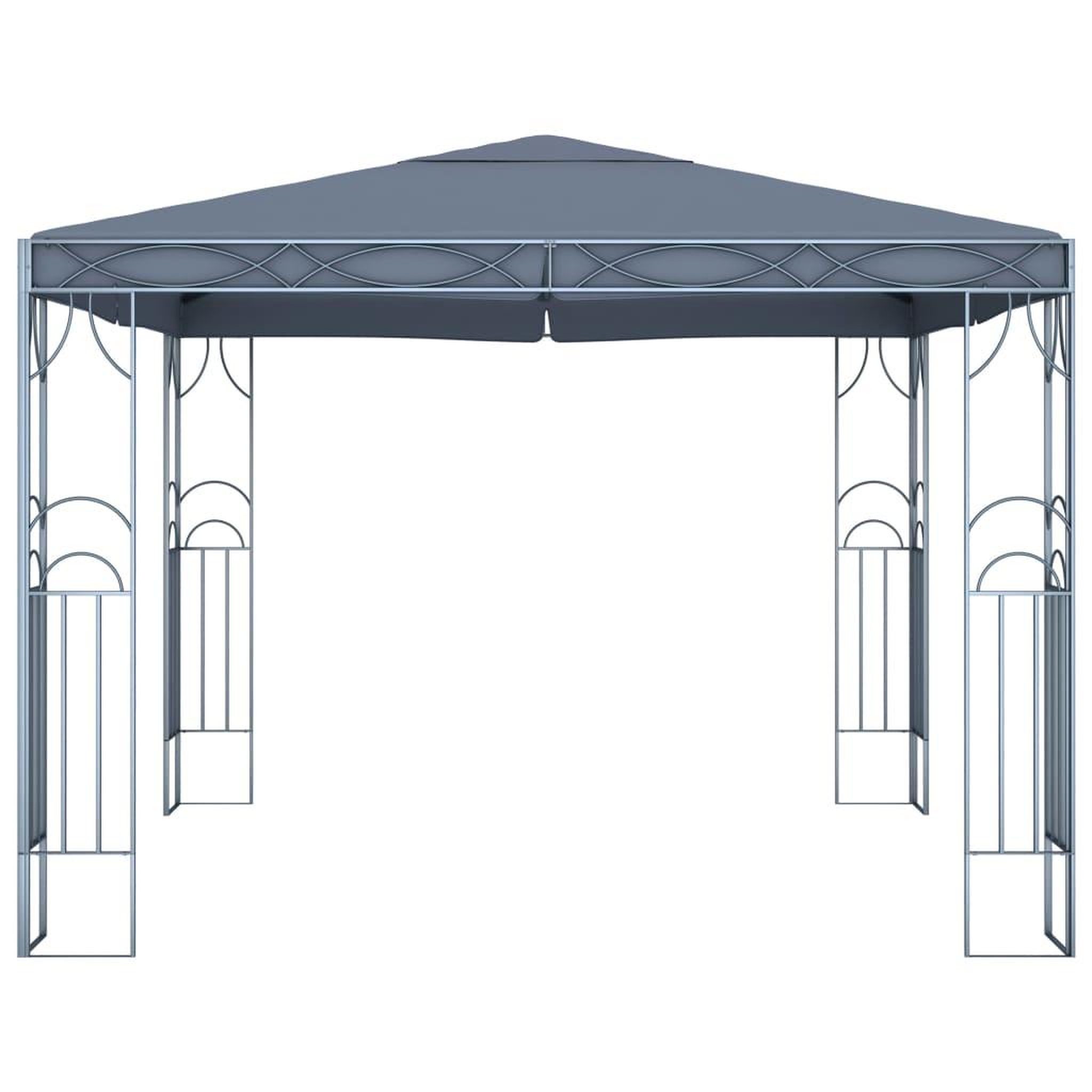 Voir la diapositive 2 : VIDAXL Tonnelle 300 x 300 cm Anthracite