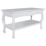 VIDAXL Table basse 2 couches MDF Blanc