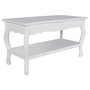 Voir la diapositive 1 : VIDAXL Table basse 2 couches MDF Blanc