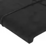 VIDAXL Tete de lit avec oreilles Noir 147x16x118/128 cm Velours