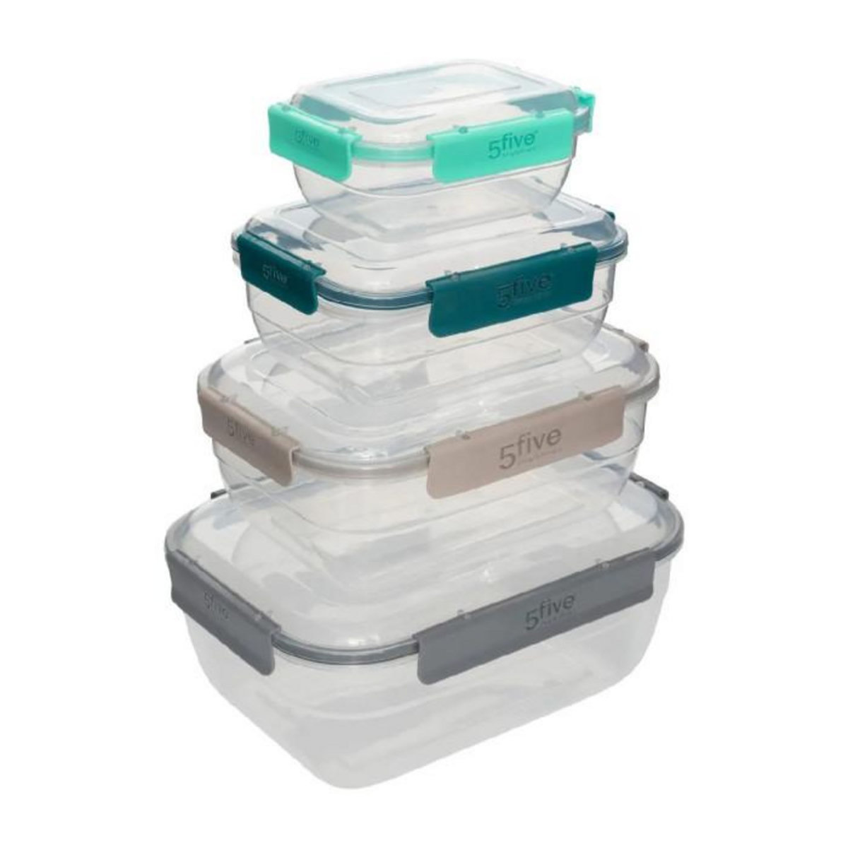 FIVE Lot de 4 Boîtes de Conservation  Klic  22cm Transparent