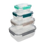 FIVE Lot de 4 Boîtes de Conservation  Klic  22cm Transparent