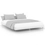 Voir la diapositive 2 : VIDAXL Cadre de lit sans matelas blanc brillant 160x200 cm