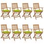 Voir la diapositive 1 : VIDAXL Chaises pliables de jardin lot de 8 avec coussins Bois d'acacia