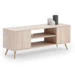 KOBI Meuble TV Focus en Bois avec Rangement Pratique