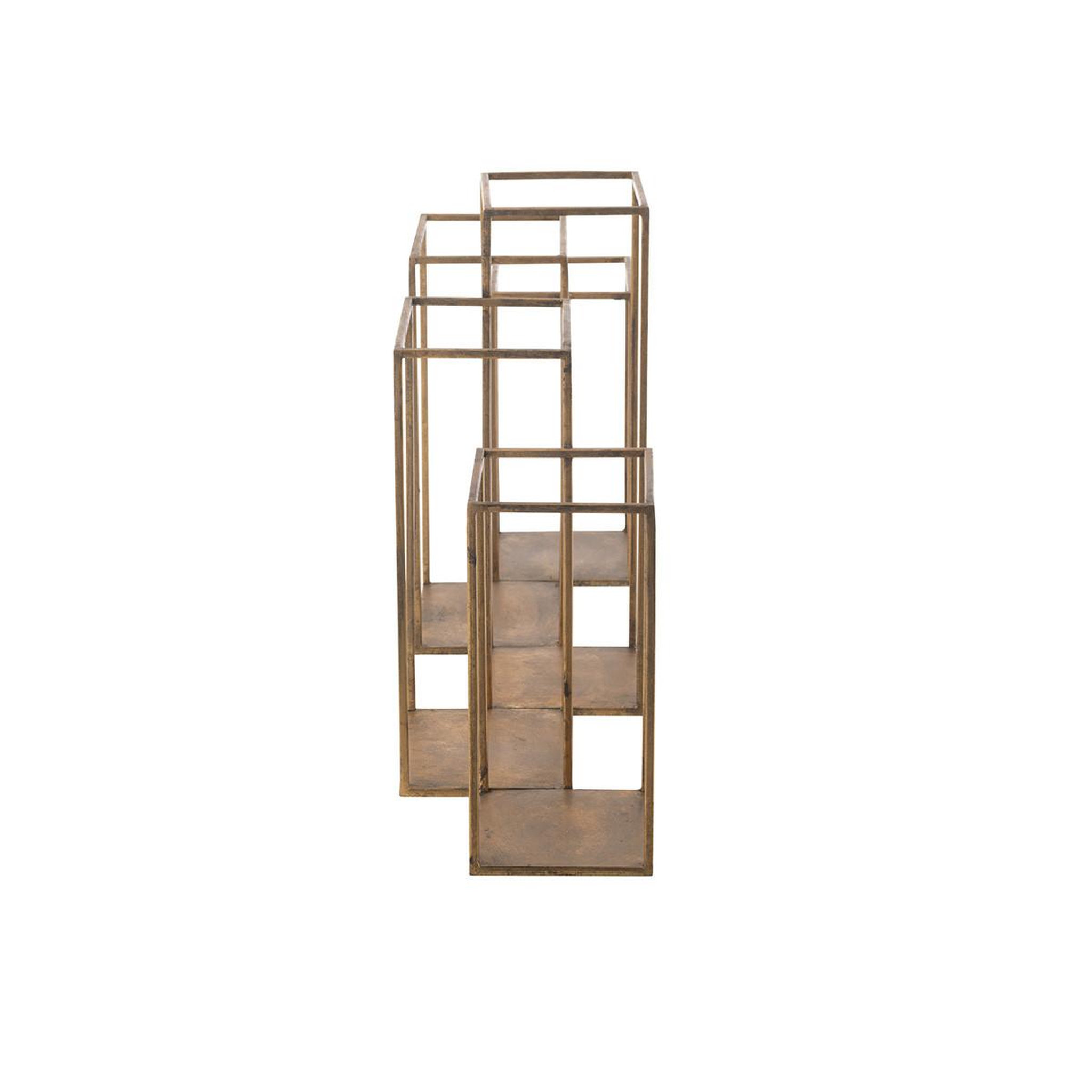 Voir la diapositive 4 : J-LINE Étagère design en métal  multiple  93cm or