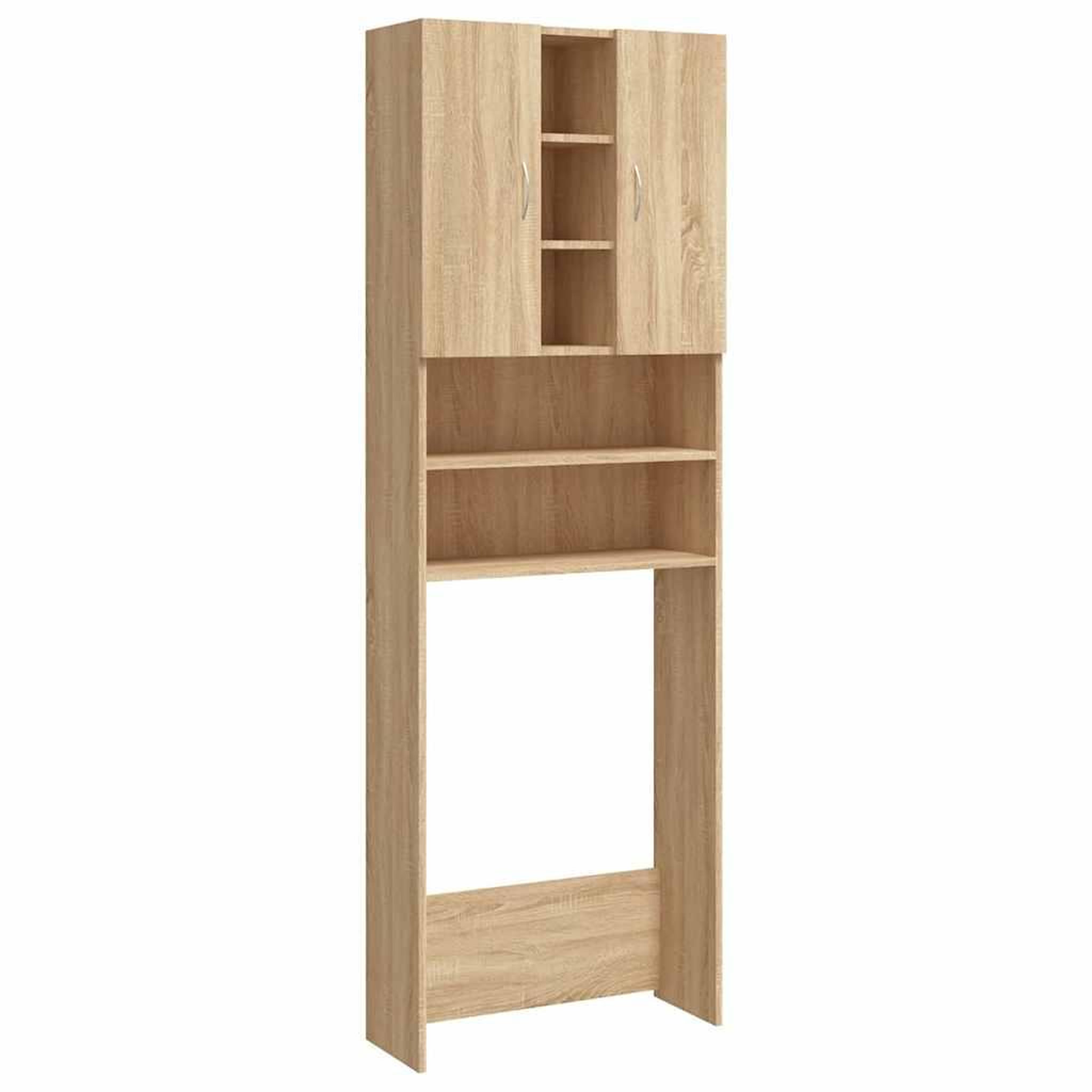 Voir la diapositive 2 : VIDAXL Meuble pour machine a laver Chene sonoma 64x25,5x190 cm
