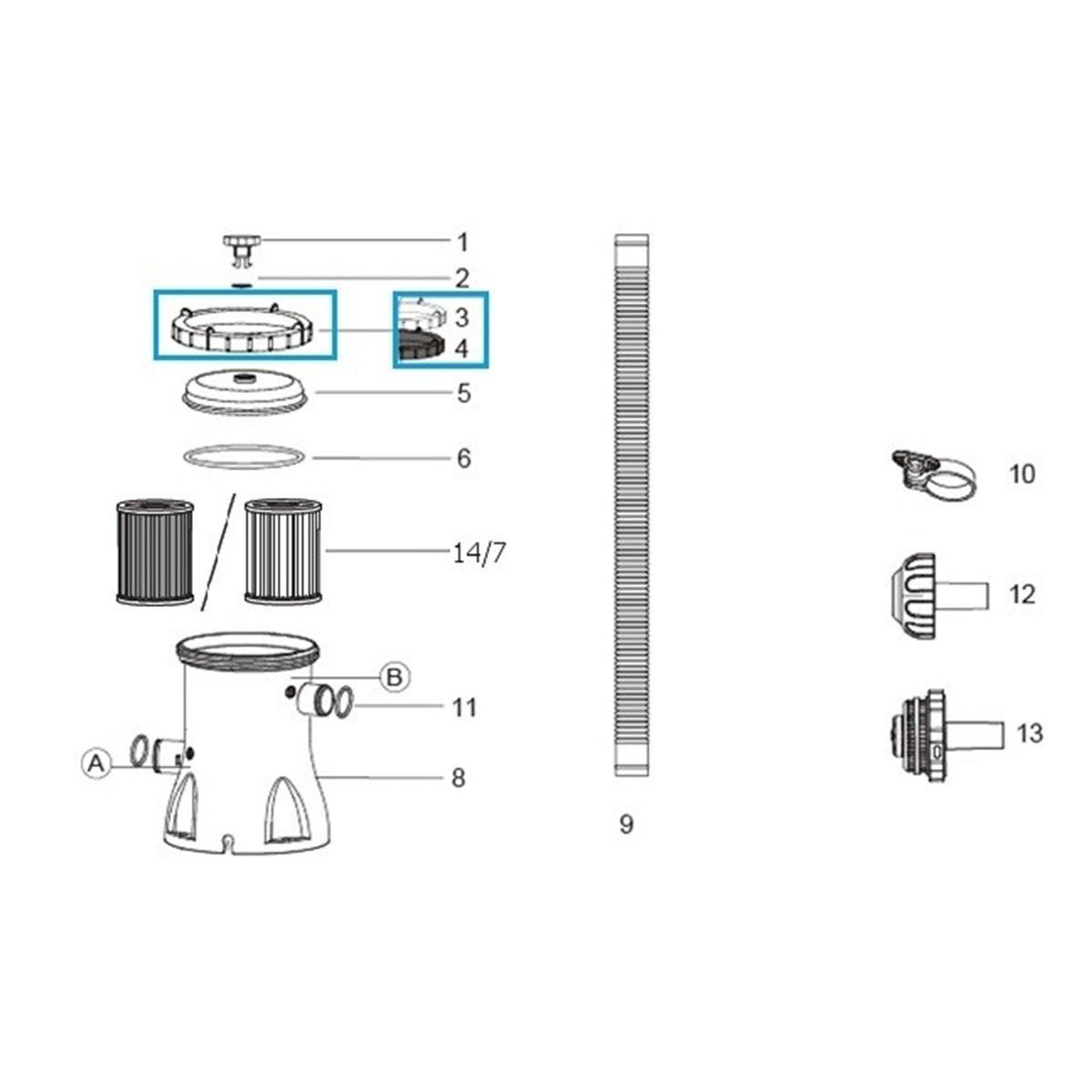 BESTWAY Bague de serrage pour filtre à cartouche - Bestway