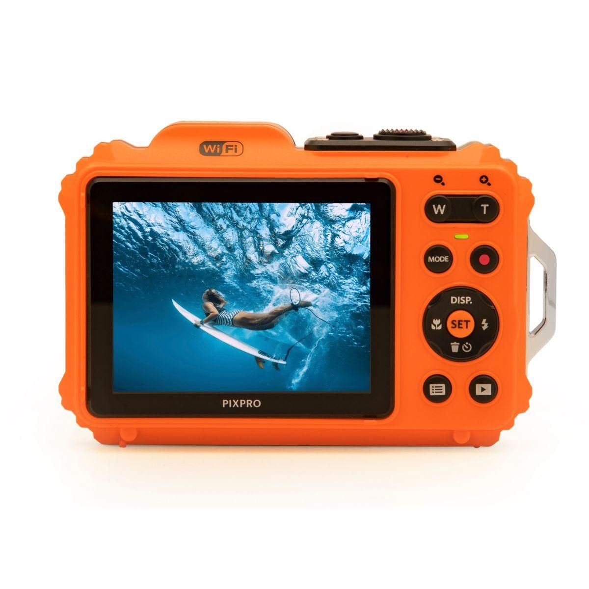 Kodak Appareil photo Compact WPZ2 Orange + 1 Batterie + Carte 16 Go