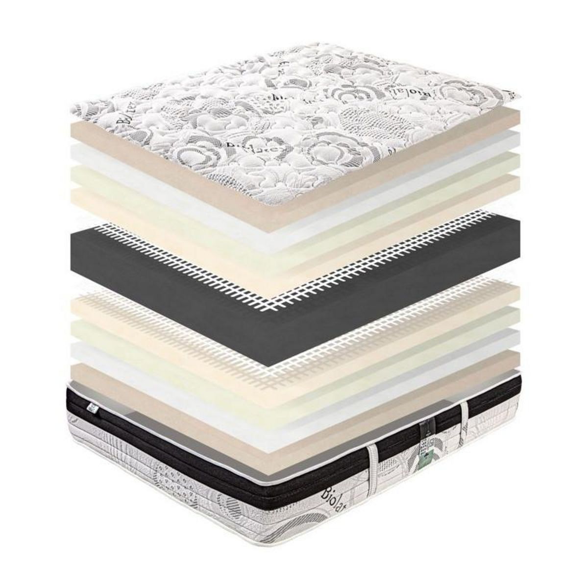 LUXURY LITERIE LUXURY LITERIE - Ensemble matelas + sommier - SLEEPLUX - 160 x 200 cm - Tapissier - Ferme - Face été/hiver