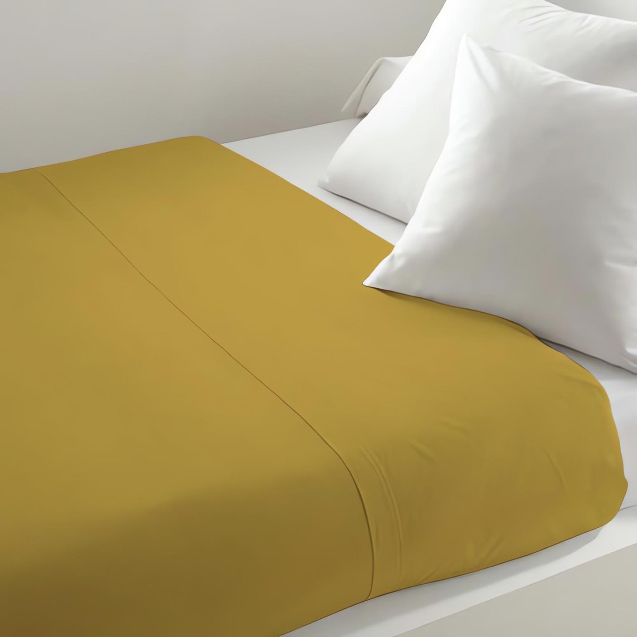 Voir la diapositive 1 : ZZZ Drap plat uni ZZZ en polycoton