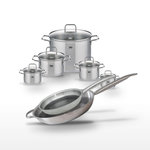 ELO Lot de 5 Faitouts Elo Relief Solution et 2 Poêles 28/32 cm