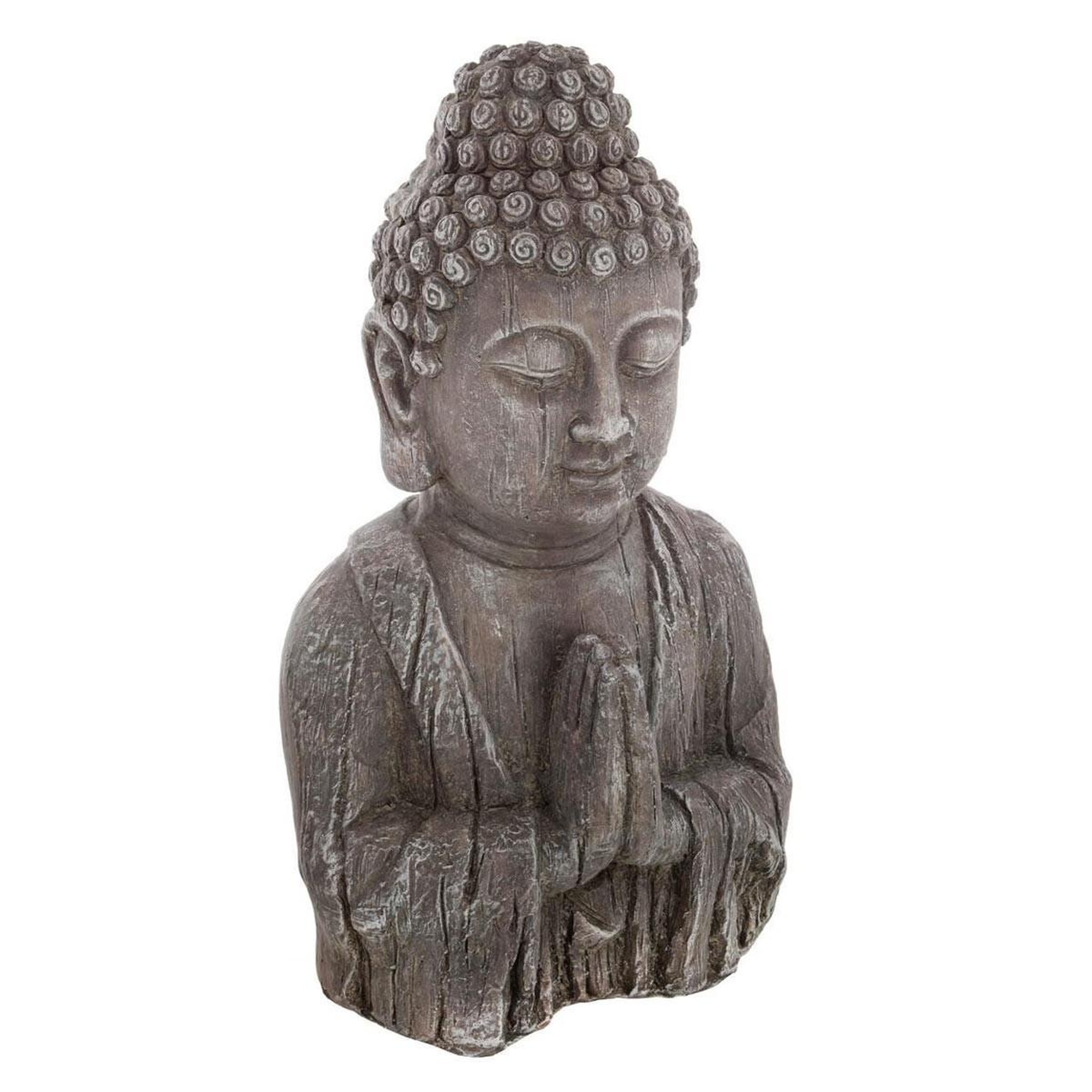 ATMOSPHERA Statuette de bouddha  effet bois  49cm gris