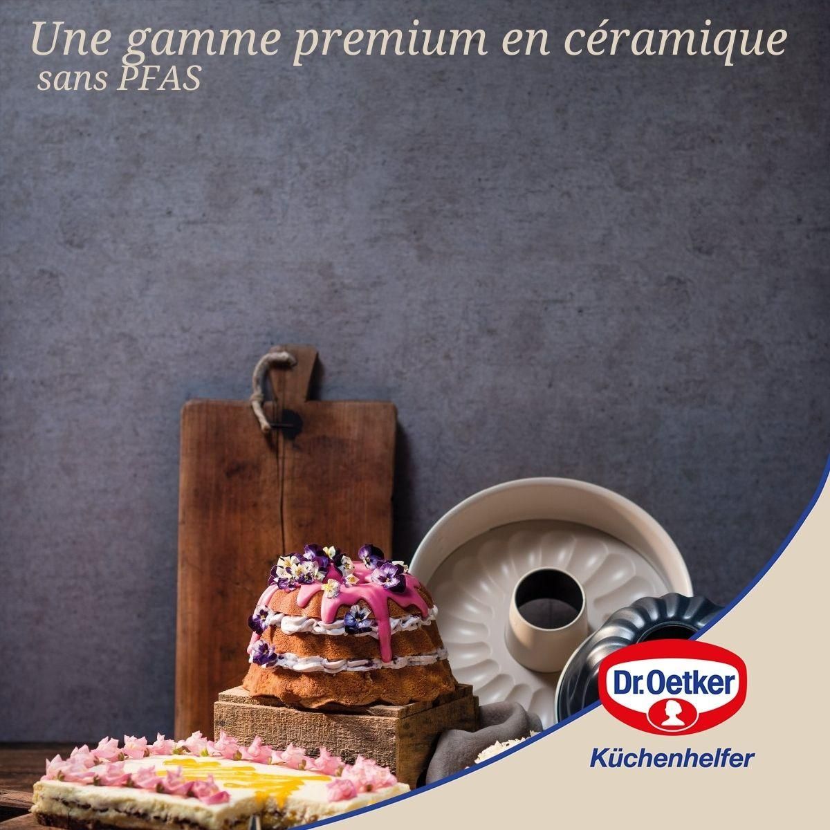 DR.OETKER Moule à manqué et à savarin double fond 28 cm Dr.Oetker Back Trend