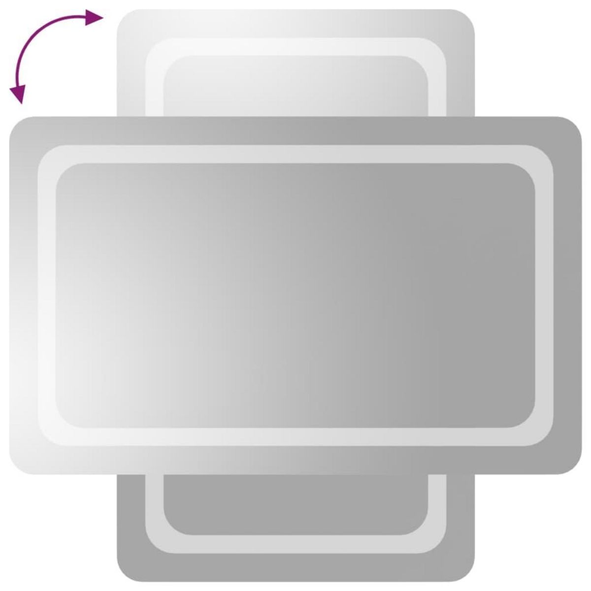 VIDAXL Miroir de salle de bain a LED 50x80 cm