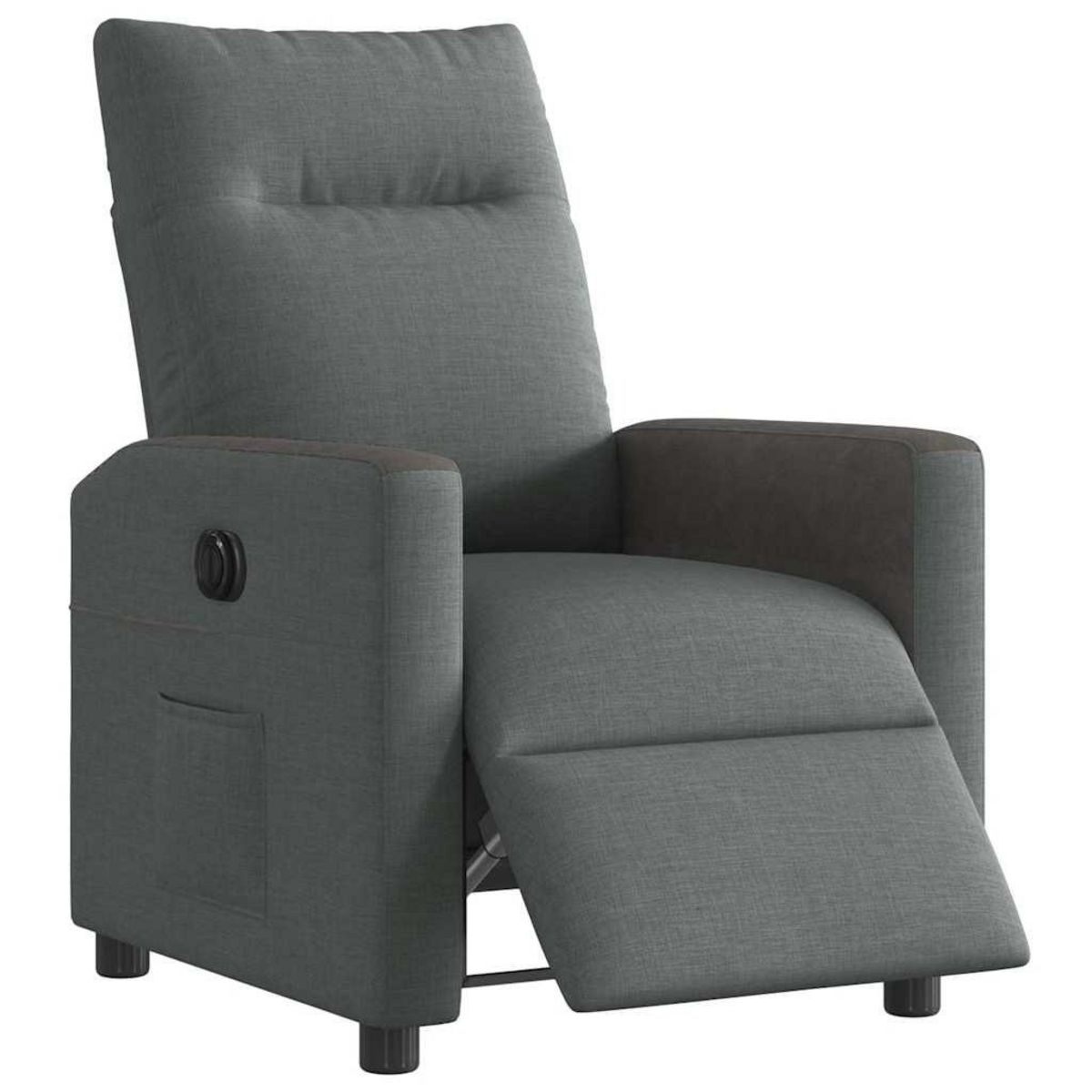 VIDAXL Fauteuil inclinable electrique Gris fonce Tissu